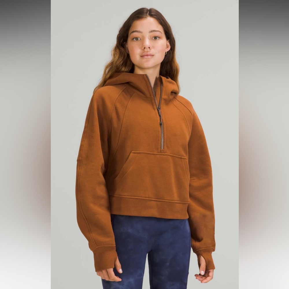Lululemon Half Zip Scuba in Copper